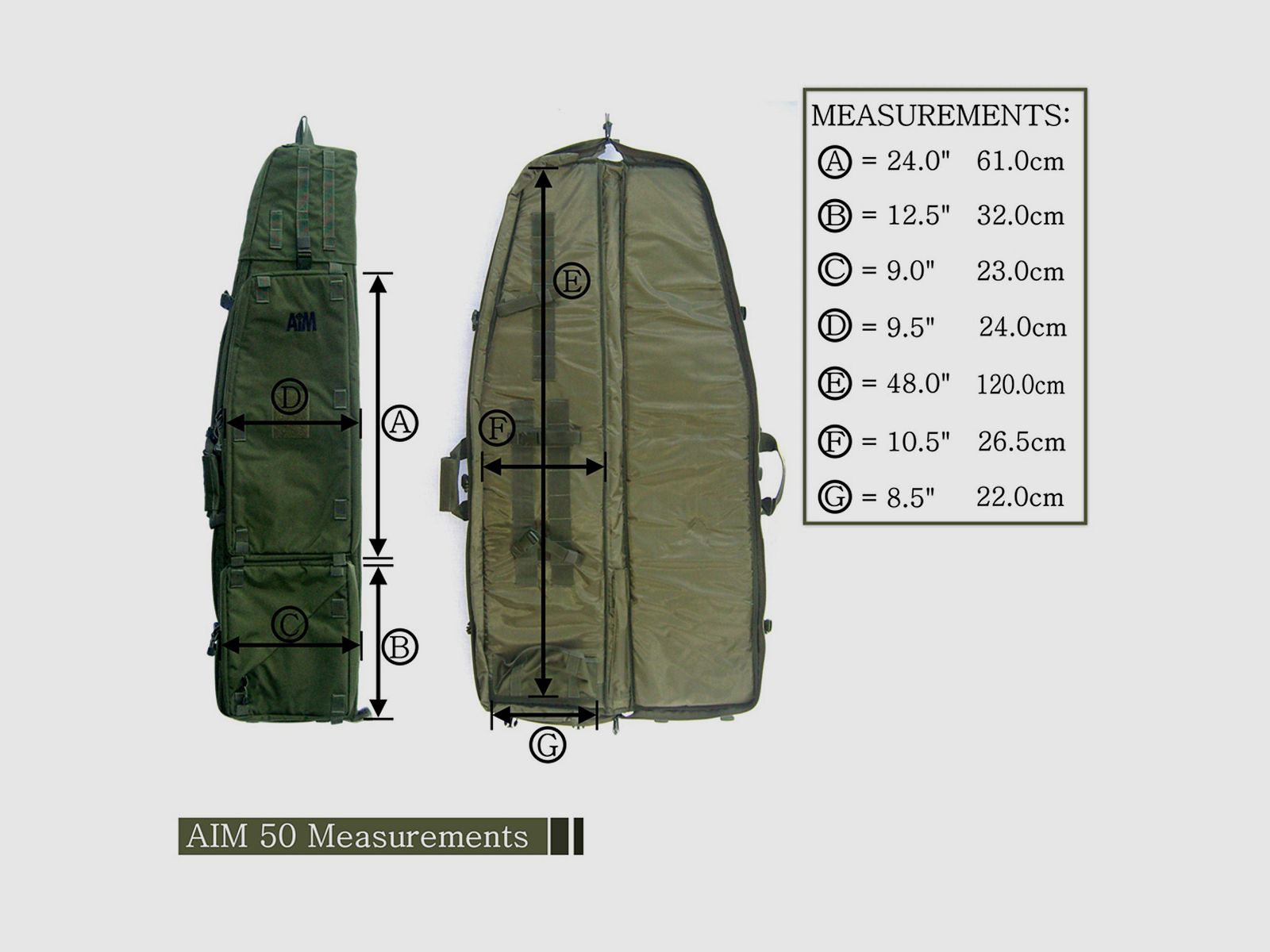 AIM 50 Tactical Drag Bag – tactische geweertas – geweerrugzak – zwart, afbeelding 4 van 4