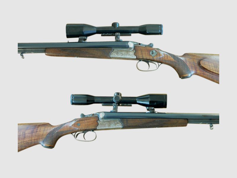 Drilling Sauer&Sohn, Kal. 7x65R, 16/70, mit Einstecklauf (.22 Hornet) u. ZF, Bild 2 von 5