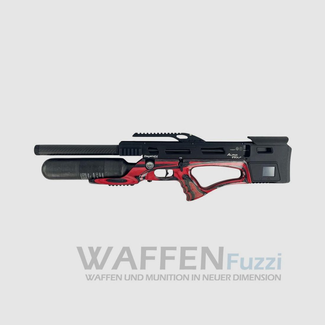Daystate Alpha Wolf Tactical Laminado Rojo 4,5mm Diabolo Rifle de Aire Comprimido Repetidor