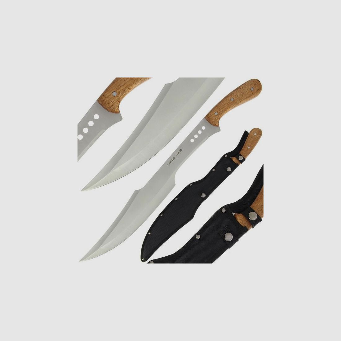 Zombie und Jäger Machete mit Holz Scheide , Holzgriff