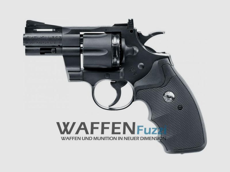 Colt Python 2,5 Zoll CO2 Revolver 4,5 mm BB u. Diabolo, brüniert