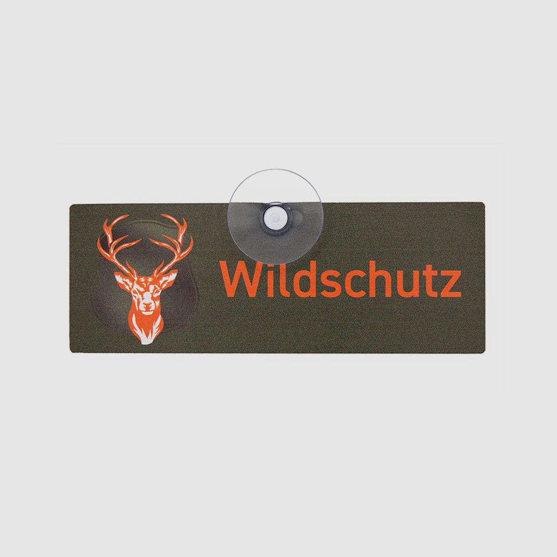 Schild mit Saugnapf "Wildschutz" II