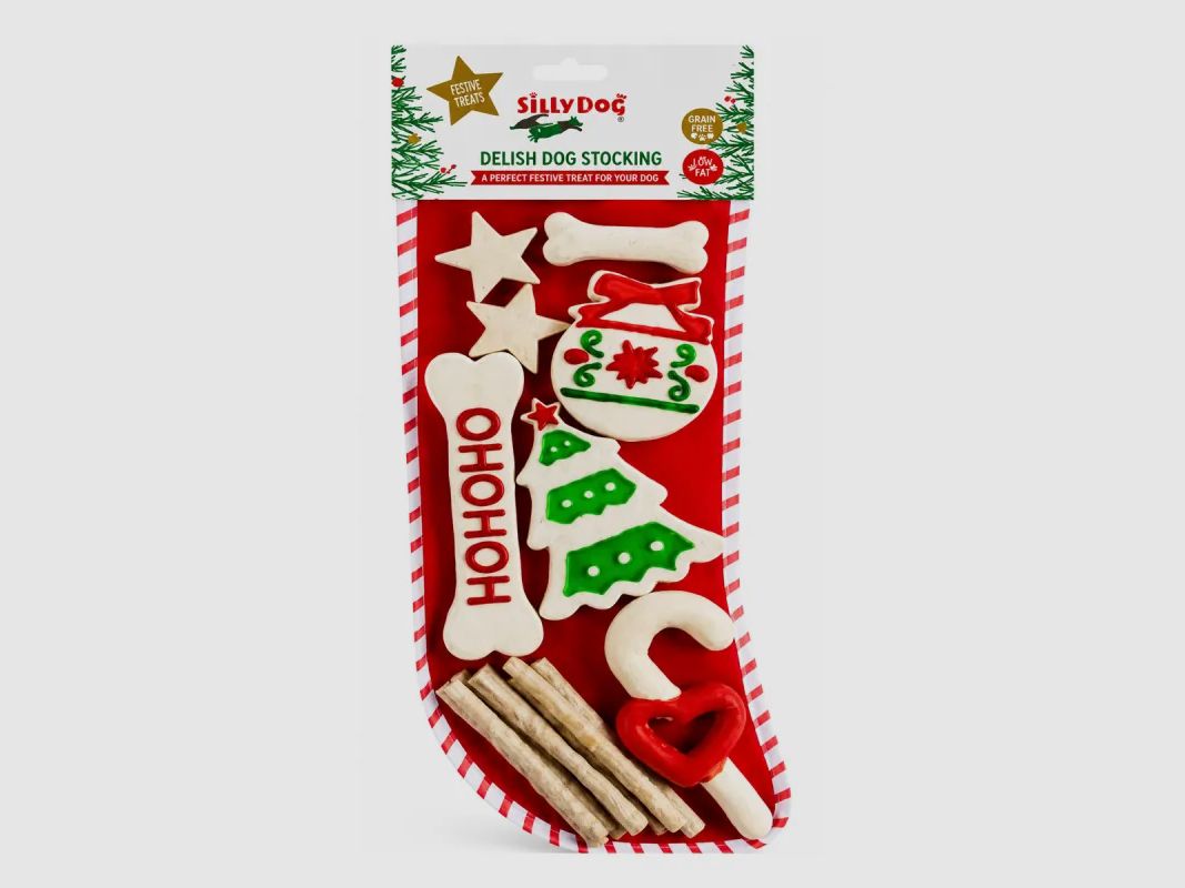 Festliche Weihnachtsstrumpf für Hunde - Versteckte Leckereien, Bild 1 von 4