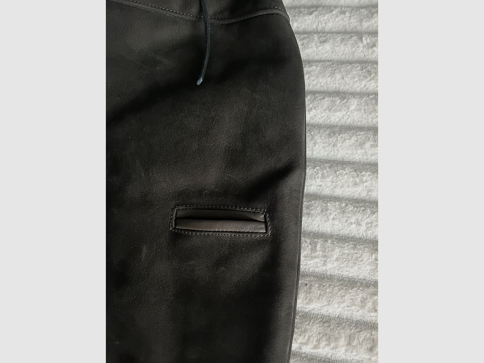 Jagdhose aus Leder, Nubuk, Maßgeschneidert, Neu und ungetragen