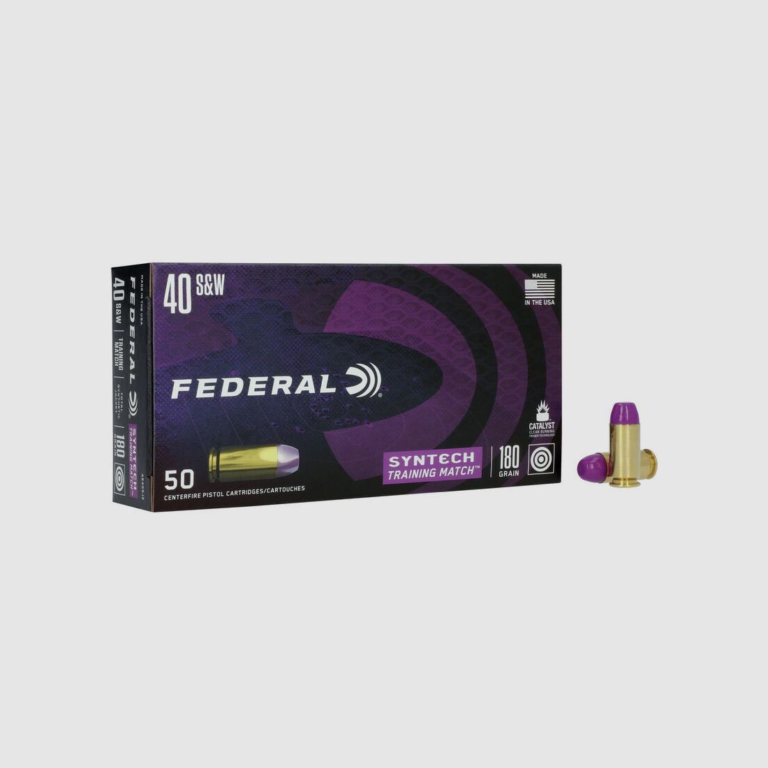Federal Syntech Training Match .40 S&W 180GR SJFN 50 cartouches