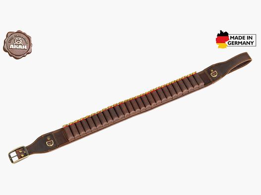 AKAH Patronengürtel Büffel-Leder