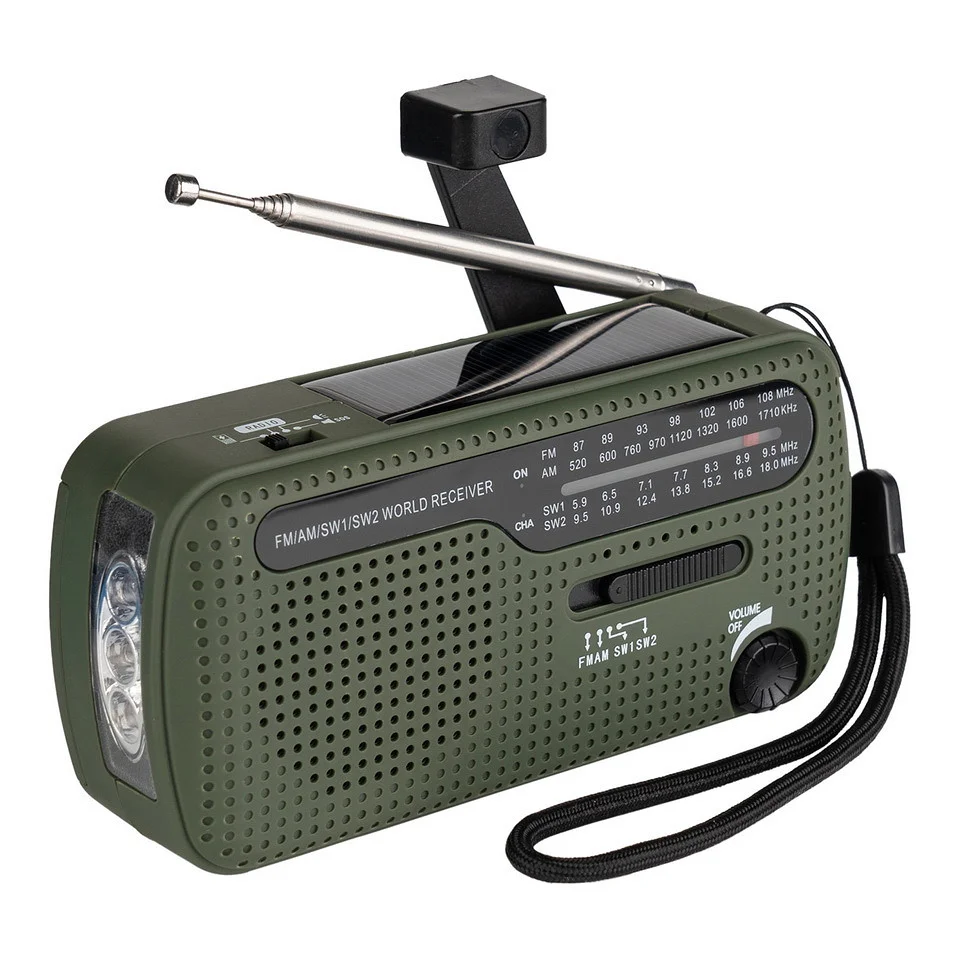 Radio awaryjne Fosco Outdoormen 4-kanałowe Edition - Solar - Dynamo, zdjęcie 2 z 16