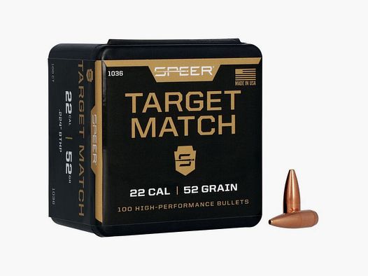 Proiettili Speer .224, Target Match 52gr (100) .224/5.69mm VE100