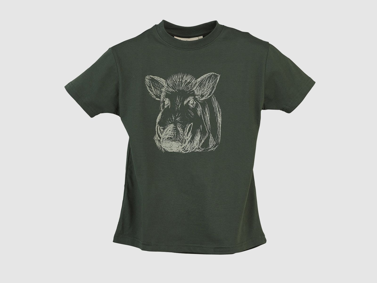 Hubertus Kinder T-Shirt Wildzwijn Hoofd