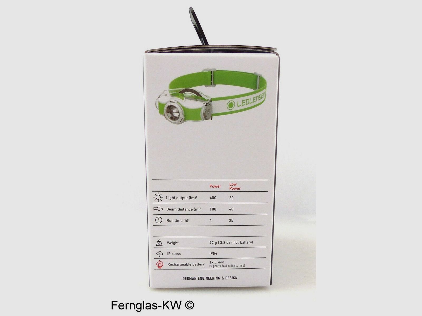 Ledlenser 501952 lampada frontale LED MH5 verde bianco 400 lumen con batteria