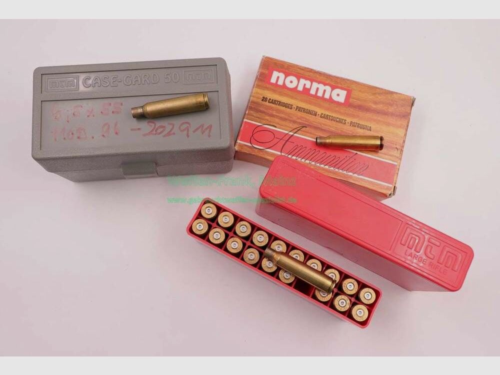 Cartouches de fusil Norma, utilisées calibre 6,5x55