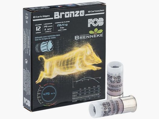 Brenneke Bronze Patrone Kaliber 12/70