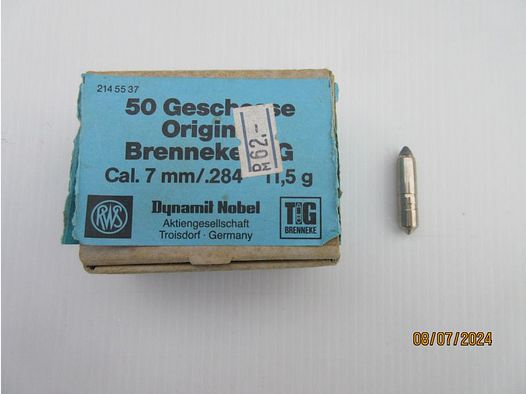 Original Brenneke Geschosse Kal. 7mm