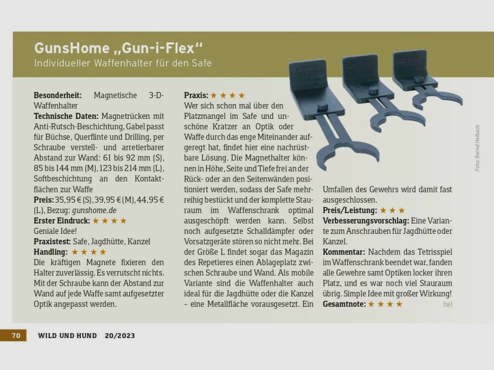 Gunshome uG GUN-i-FLEX sejf na broń HUNTER ZIBBE klasa 1 na 14LW