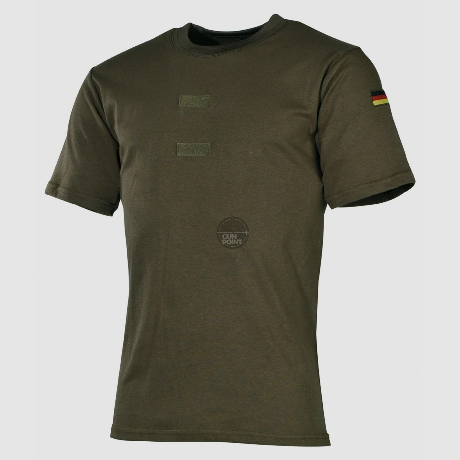 BW Tropenunterhemd, oliv,Klett, Nationalittsabzeichen - Gre: 8
