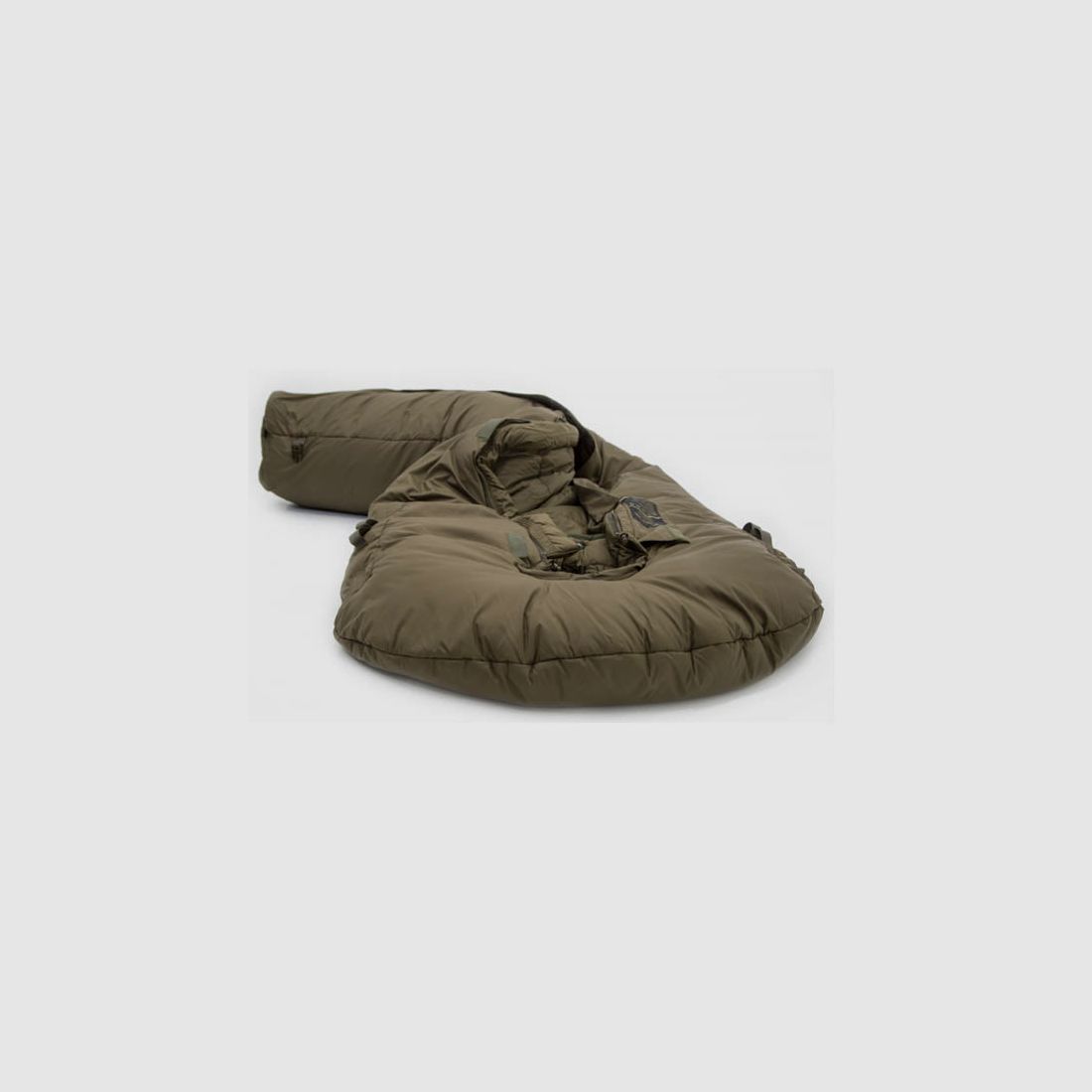 Synthetic sleeping bag SURVIVAL ONE, size L up to body height 200cm zipper center, olive, image 8 of 10