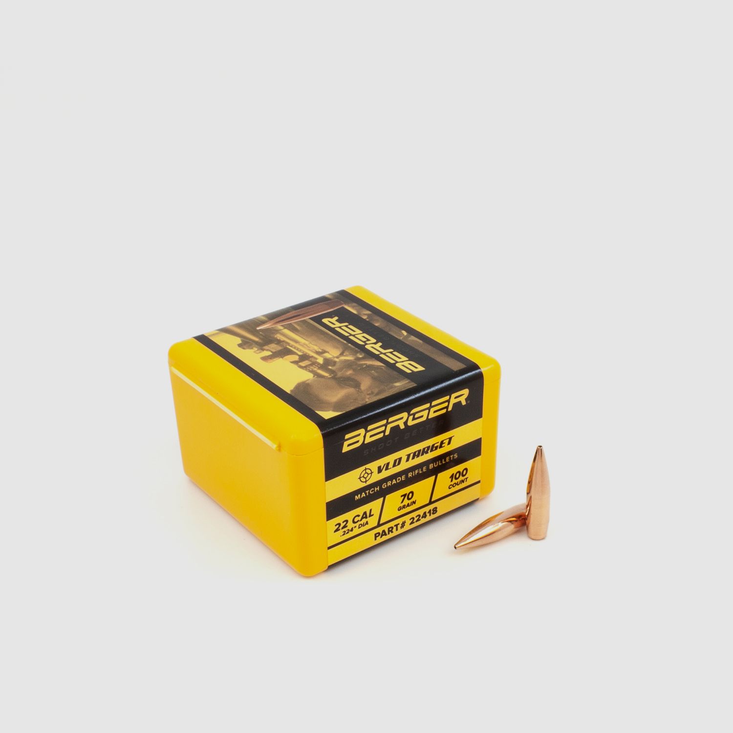 Proiettile Berger .22 VLD Target 70GR 1000 Pezzi