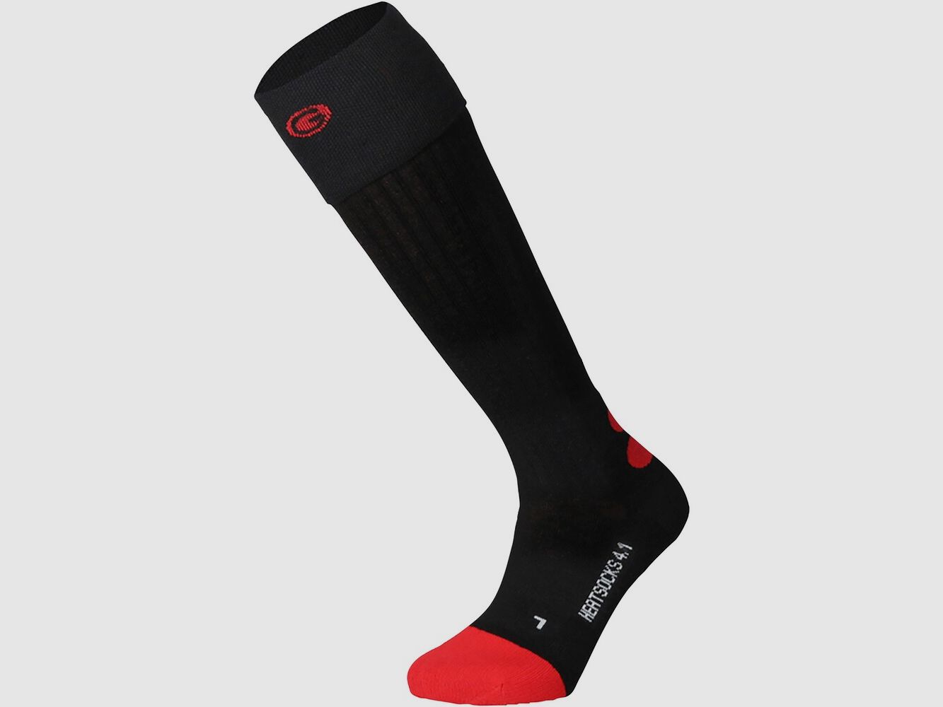 Lenz Pair of heated socks 4.1 Toe Cap® (Black/red, size 45-47), image 1 of 3
