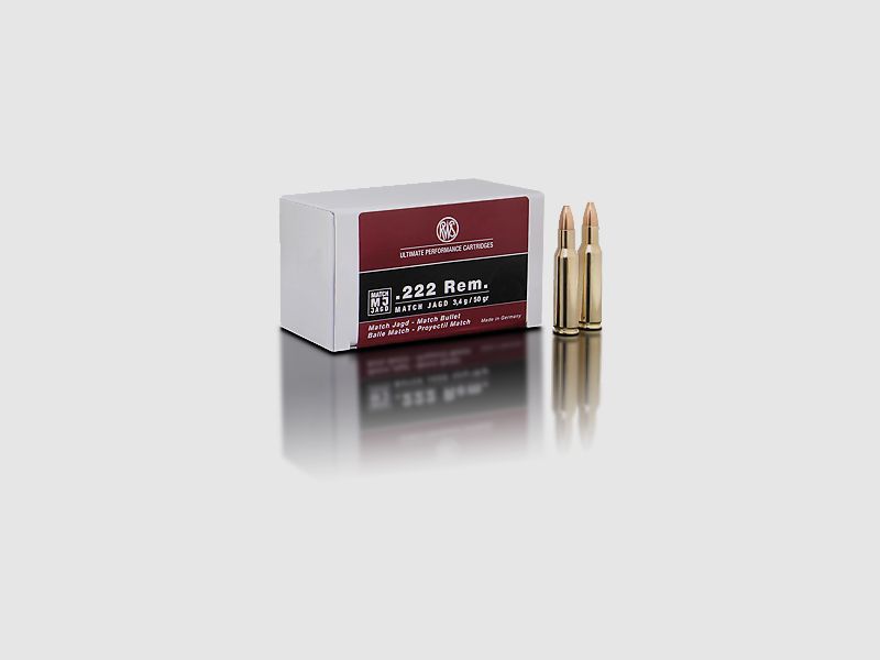 RWS .222 Rem. Match Jacht 3.4g 52grs