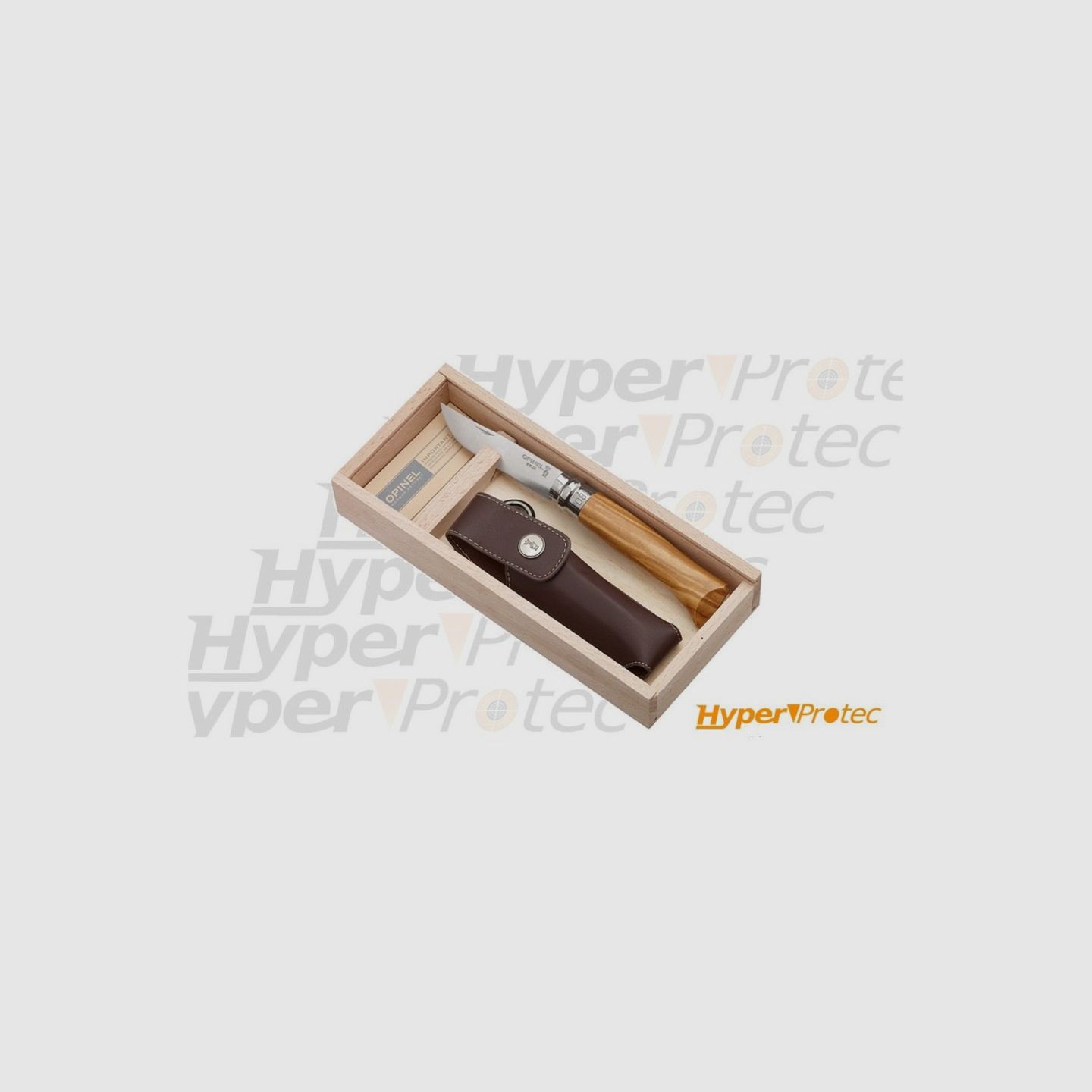 Faltmesser Opinel Nr. 8 mit Olivenholzgriff und Etui