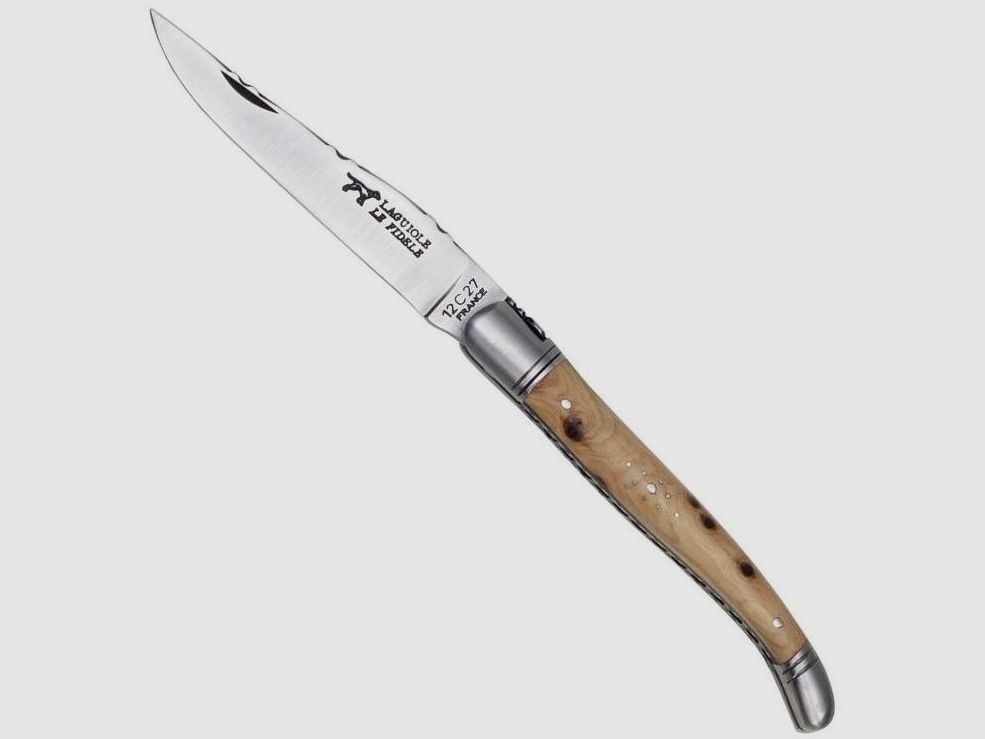 Laguiole Taschenmesser geschmiedet Wacholderholz 42a WaffG konform legal fhren