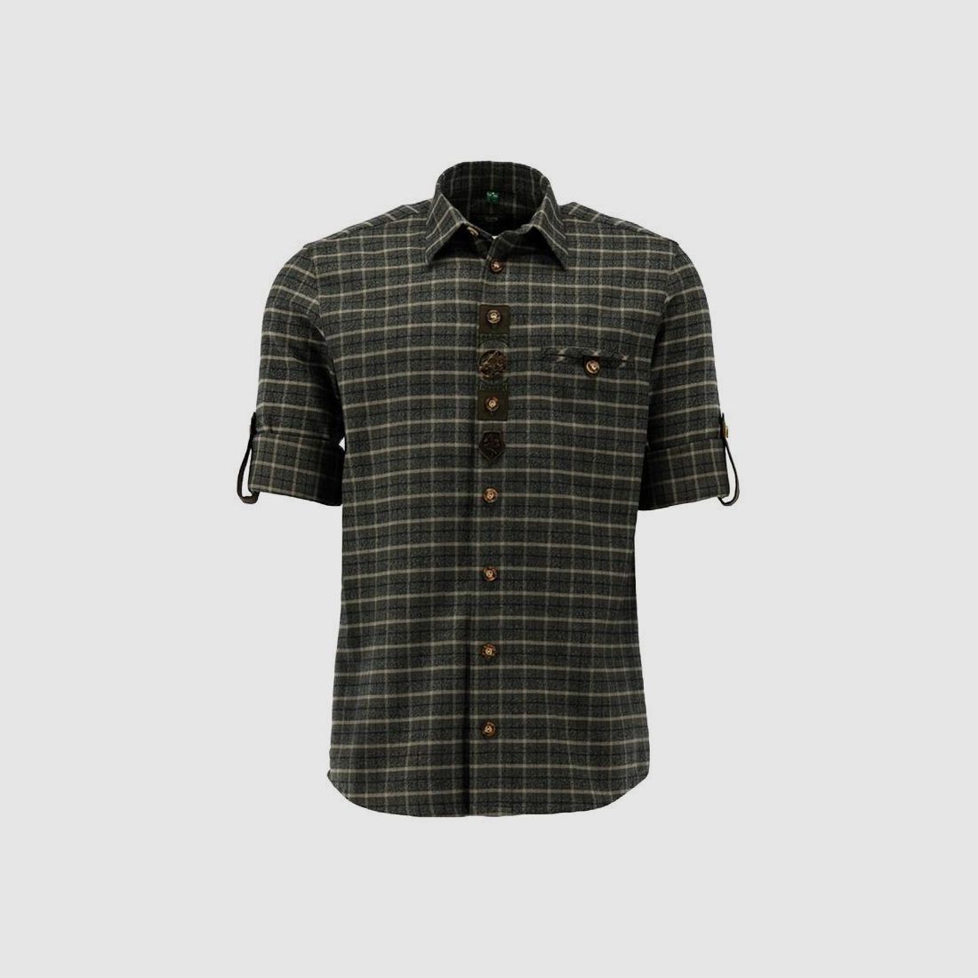 Hemd 1/1 Arm Regular Fit Herren (Trachtengrün)