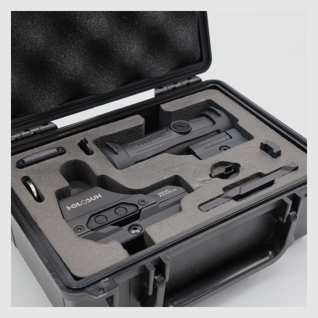 Holosun Set, Holosun Reflexvisier, Modell HS510C-RD mit rotem Wechselabsehen: 2MOA Dot, 65MOA Circledot & 65MOA Circle und Magnifier HM3X, Bild 3 von 10