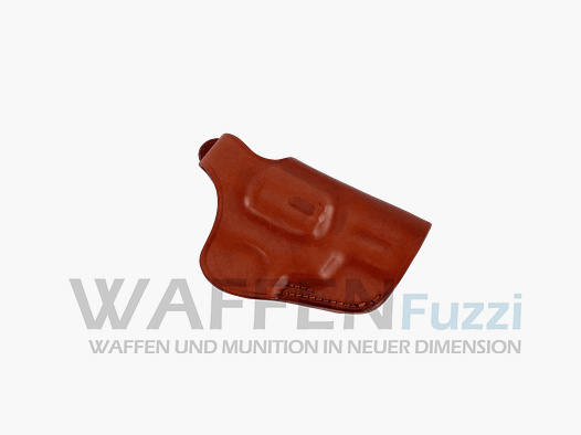 Stalen Schorpioen & S&W J-Frame Lederen Holster Cognac