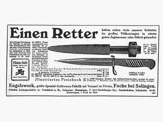 Antiguo cuchillo de trinchera alemán, no tengo idea