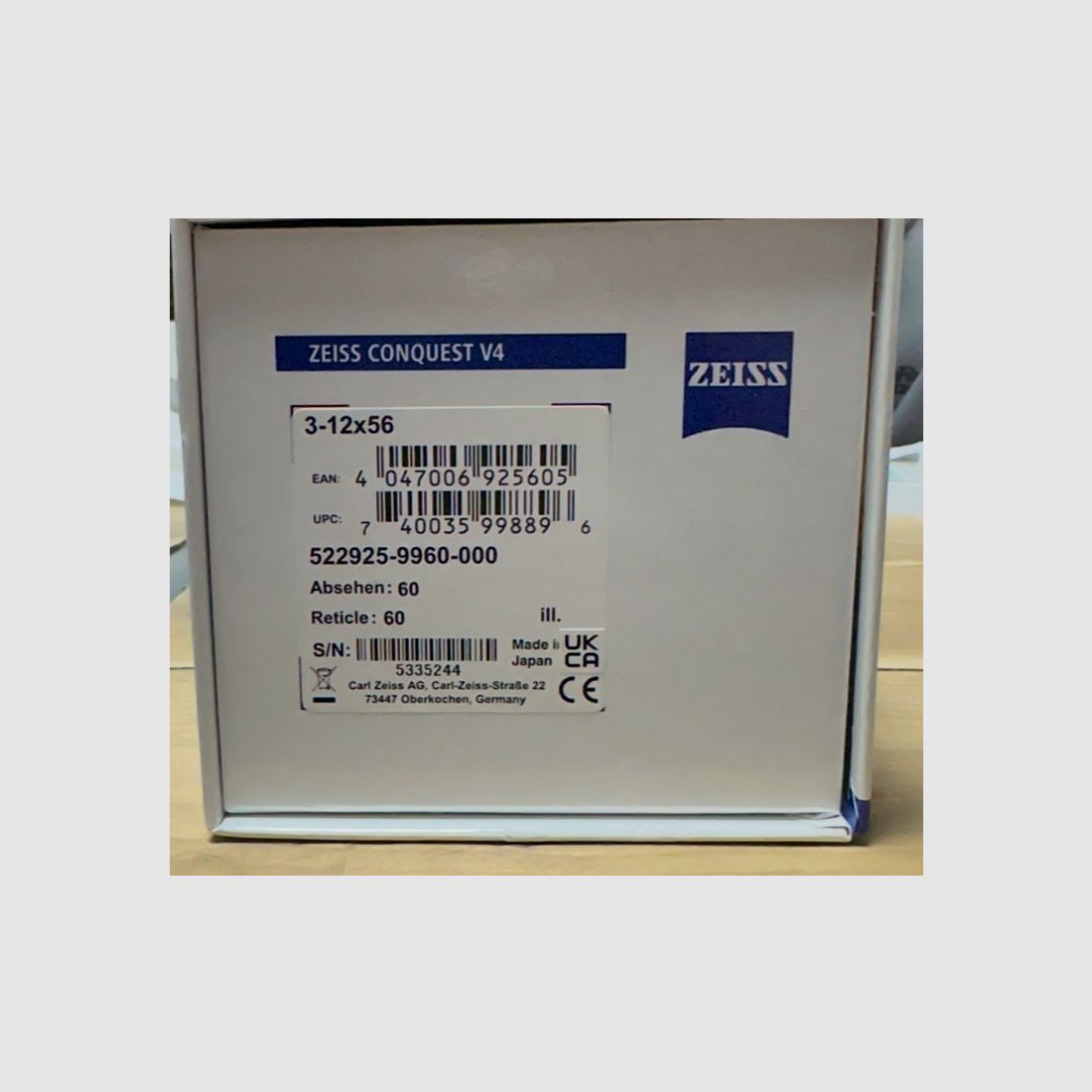Zielfernrohr Zeiss Conquest V4 3-12 x 56 