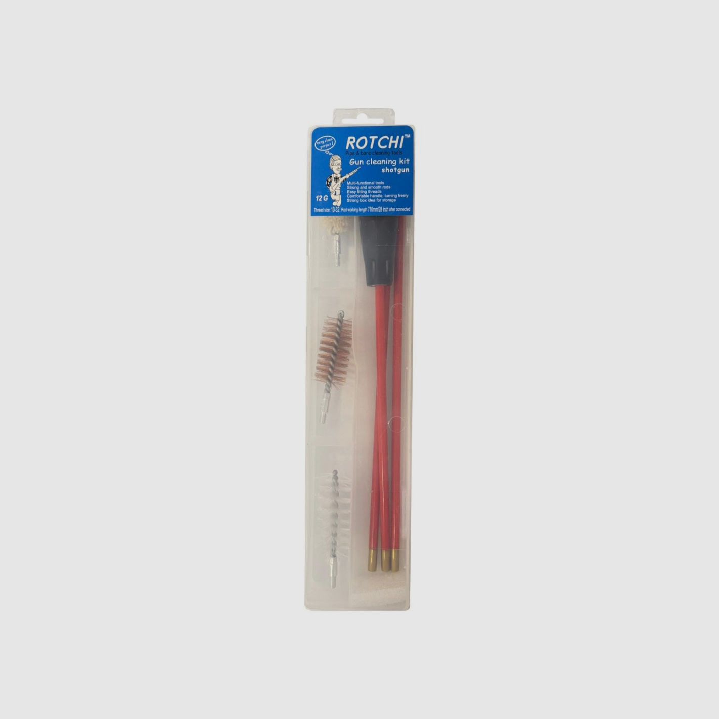 Kit completo di pulizia Rotchi Deluxe filetto large per fucile calibro 12, immagine 1 di 2