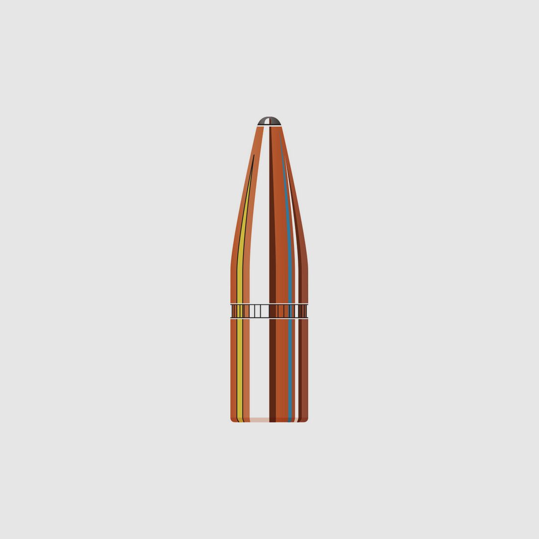 Geschosse Hornady Kal. .338 225 gr InterLock® SP-RPX 100, Bild 1 von 3