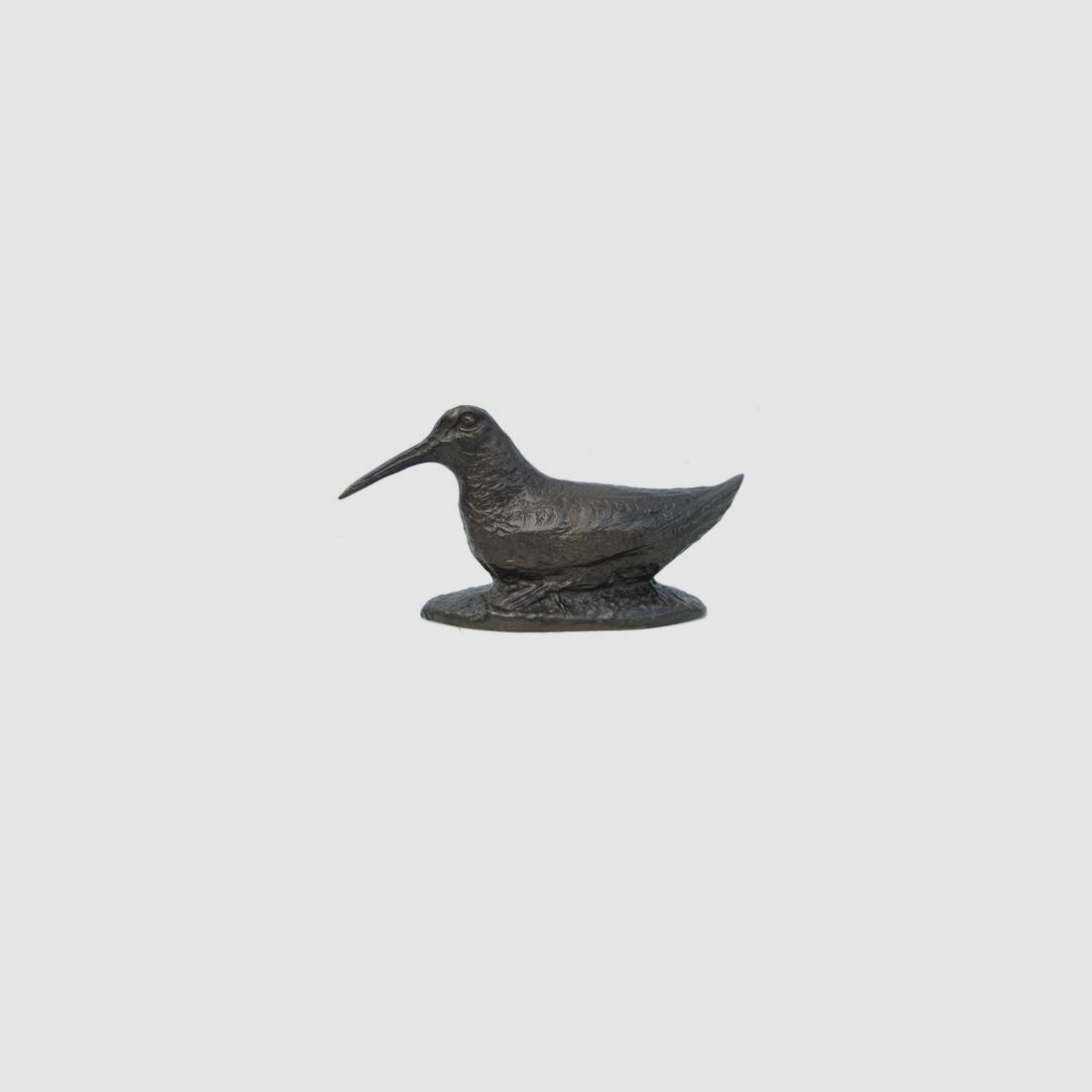 Lovergreen kleine Bronzestatue Motiv sitzende Waldschnepfe