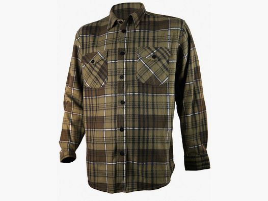 Groene Geruite Fleece Overhemd T.L