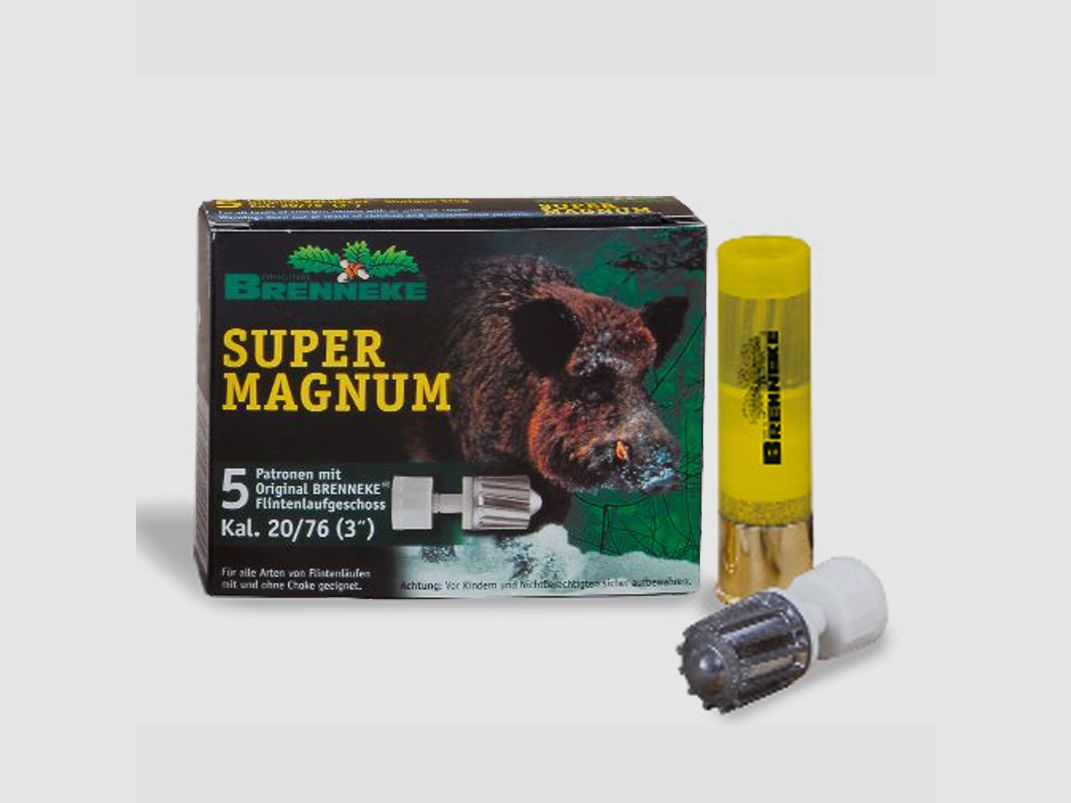 Brenneke Super Magnum .20/76 28,4g 5 Patronen
