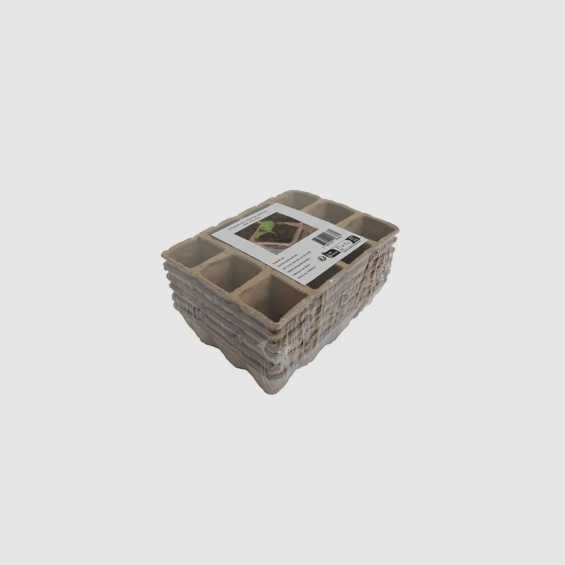 Biologisch abbaubare Saatplatten 12 Zellen - 16x12x5 cm, Bild 1 von 5