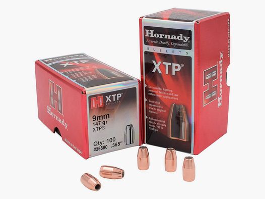 Geschosse Hornady 9mm .355 147 gr XTP® X100