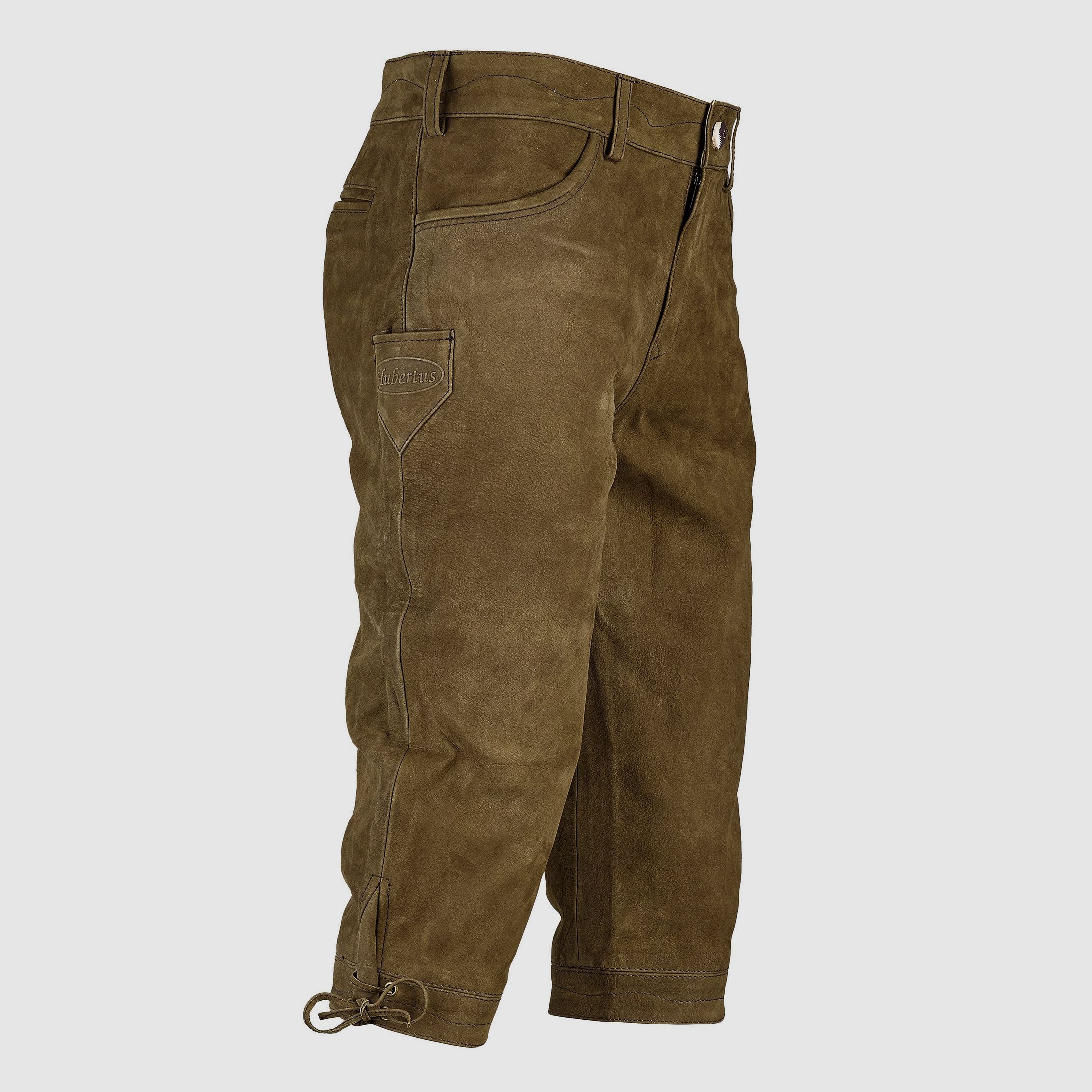 Hubertus Pantaloni in Pelle da Uomo con Ginocchiere