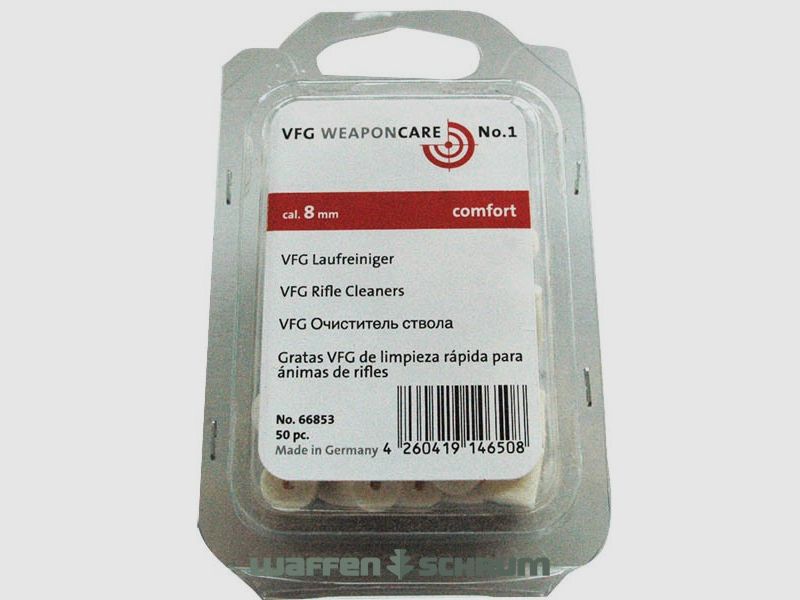 VFG Laufreiniger Filz Kaliber 8mm Comfort 50 Stück