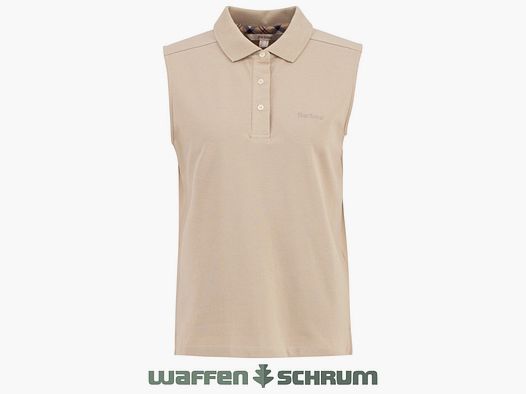 Barbour Poloshirt Bowford Sleeveless Light Sand