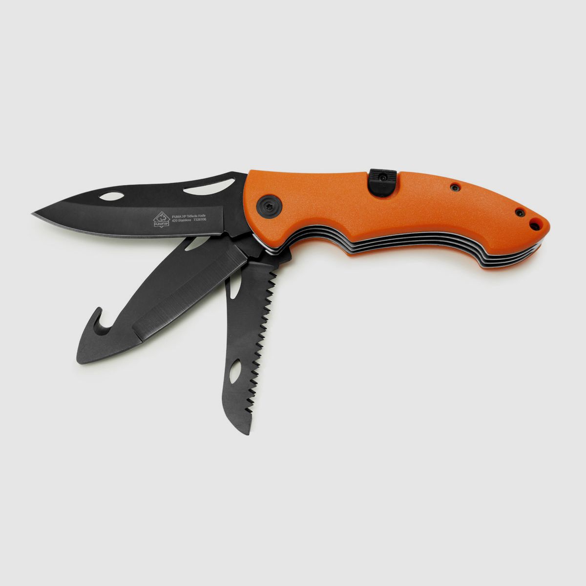 PUMA XP Trifecta 3-Klingen Schliessmesser, orange
