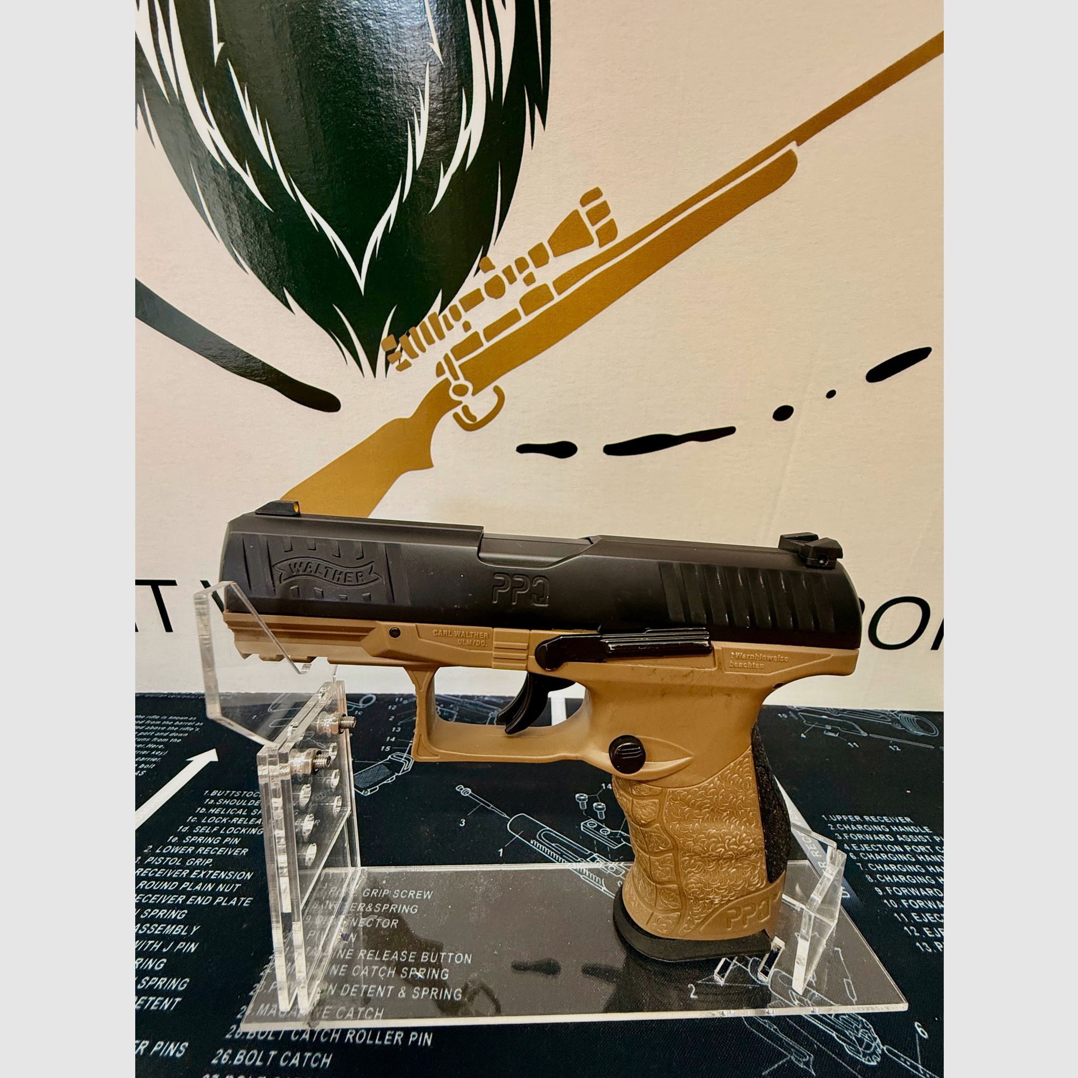 Walther PPQ M2 T4E Dark Earth Brown, caliber .43,, image 7 of 10