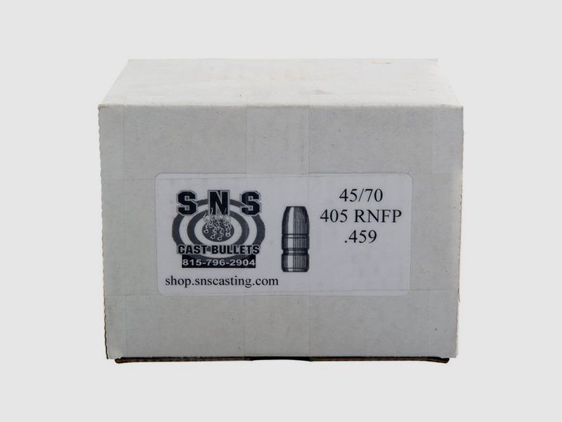 SNS CAST BULLETS 45/70 CALIBER (0.459″) 405GR LEAD RNFP 250/BOX
