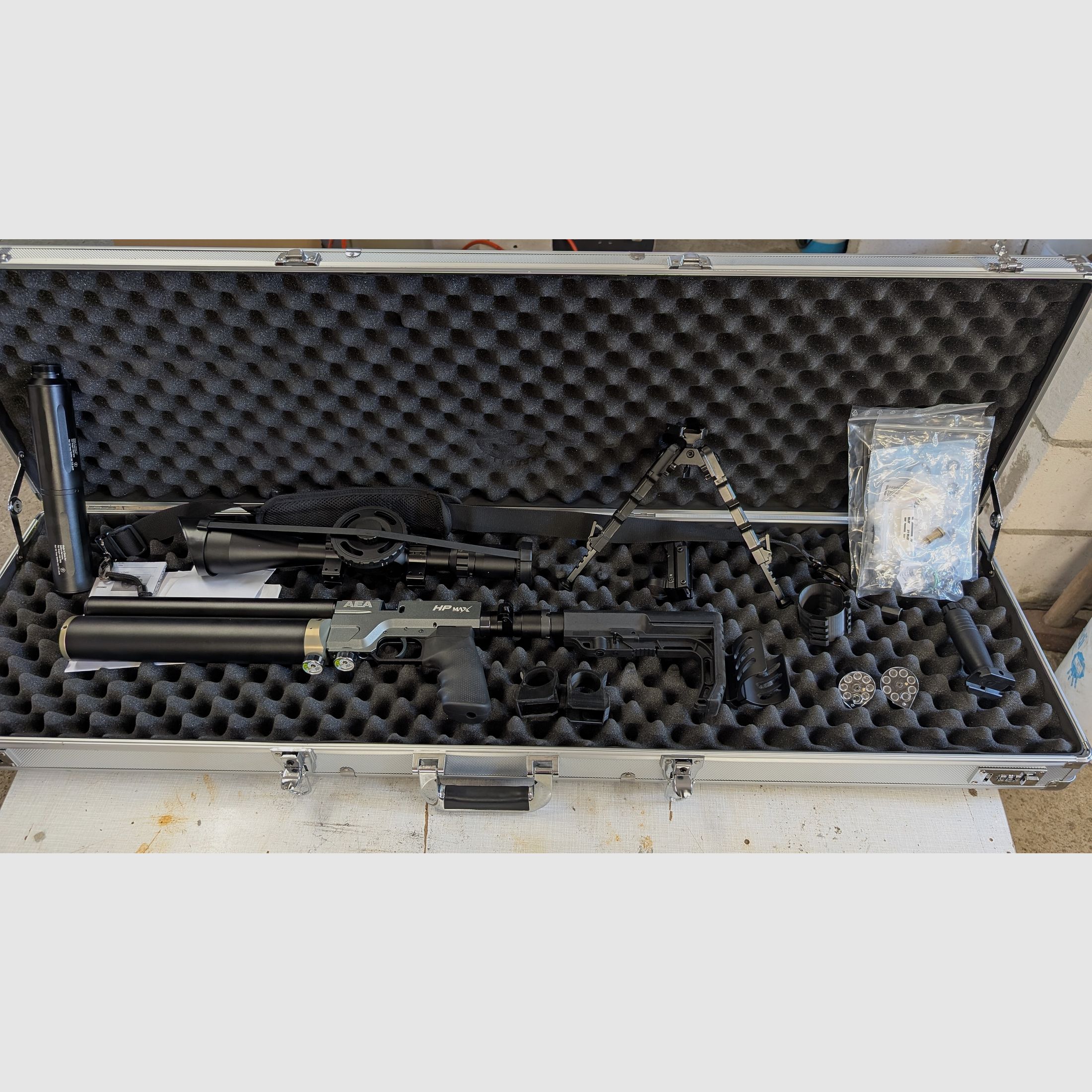 AEA HPMAX 9mm PCP tactique silencieux + accessoires