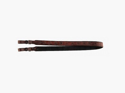 Leather sling with oak leaves