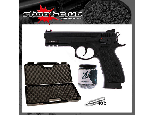 CZ SP-01 Shadow NBB CO2 Pistole 4,5mm Stahl-BBs - Koffer-Set