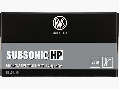 RWS 2132664 .22 LR Subsonic HP 2,6 g 40 gr KK Munition