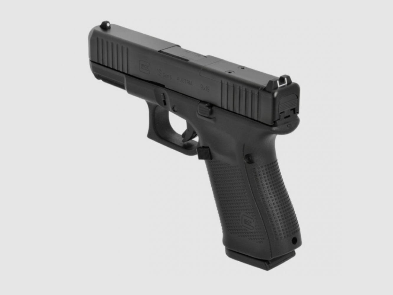GLOCK 19 Gen5 mit Gewindelauf M13,5x1 links MOS/FS