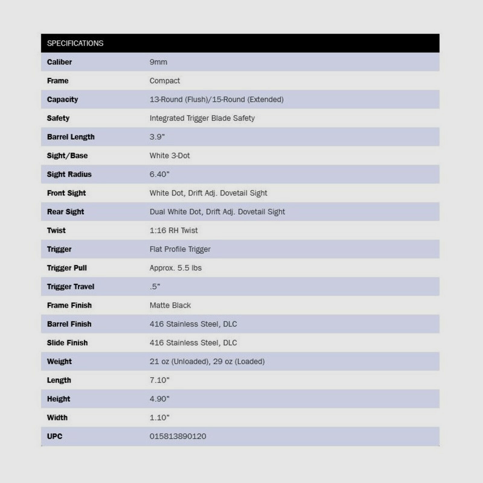 Mossberg MC2c Black 3.9" (9 inches) 9mm Luger