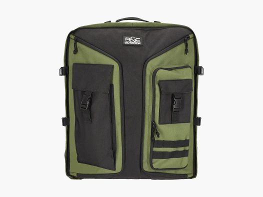Multifunctionele rugzak / Kruisboog - Transporttas - ca. 80 liter - Olijf/Zwart